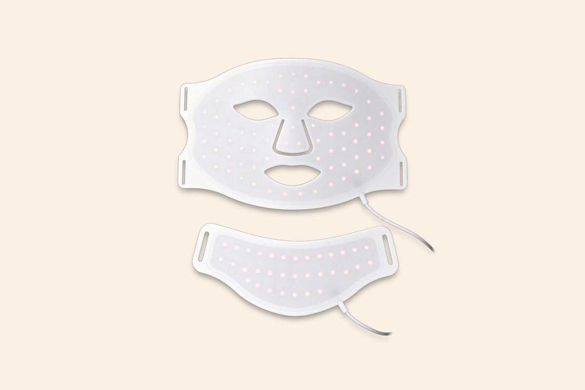 Binnenkant van het Zora LED lichttherapiemasker met zichtbare LED-lampjes